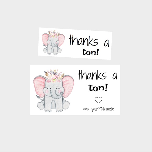 Pak8Posh Other - 30. Thanks a TON! Thank You Package Inserts